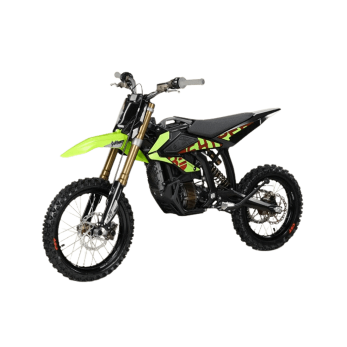 Surron Hyper Bee electric dirt bike green side view