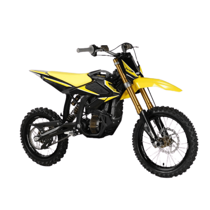 Surron Hyper Bee electric dirt bike yellow side view