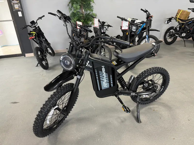 HappyRun Tank G18 Pro electric dirt bike front three-quarter view at VoltRush USA